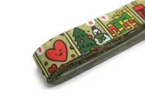 0.98 inch(25 mm) Christmas Grosgrain Ribbon - Wholesale Ribbon by the Yard, Solid Grosgrain Bows, Hair Bow, Hairbow Supplies CHRS