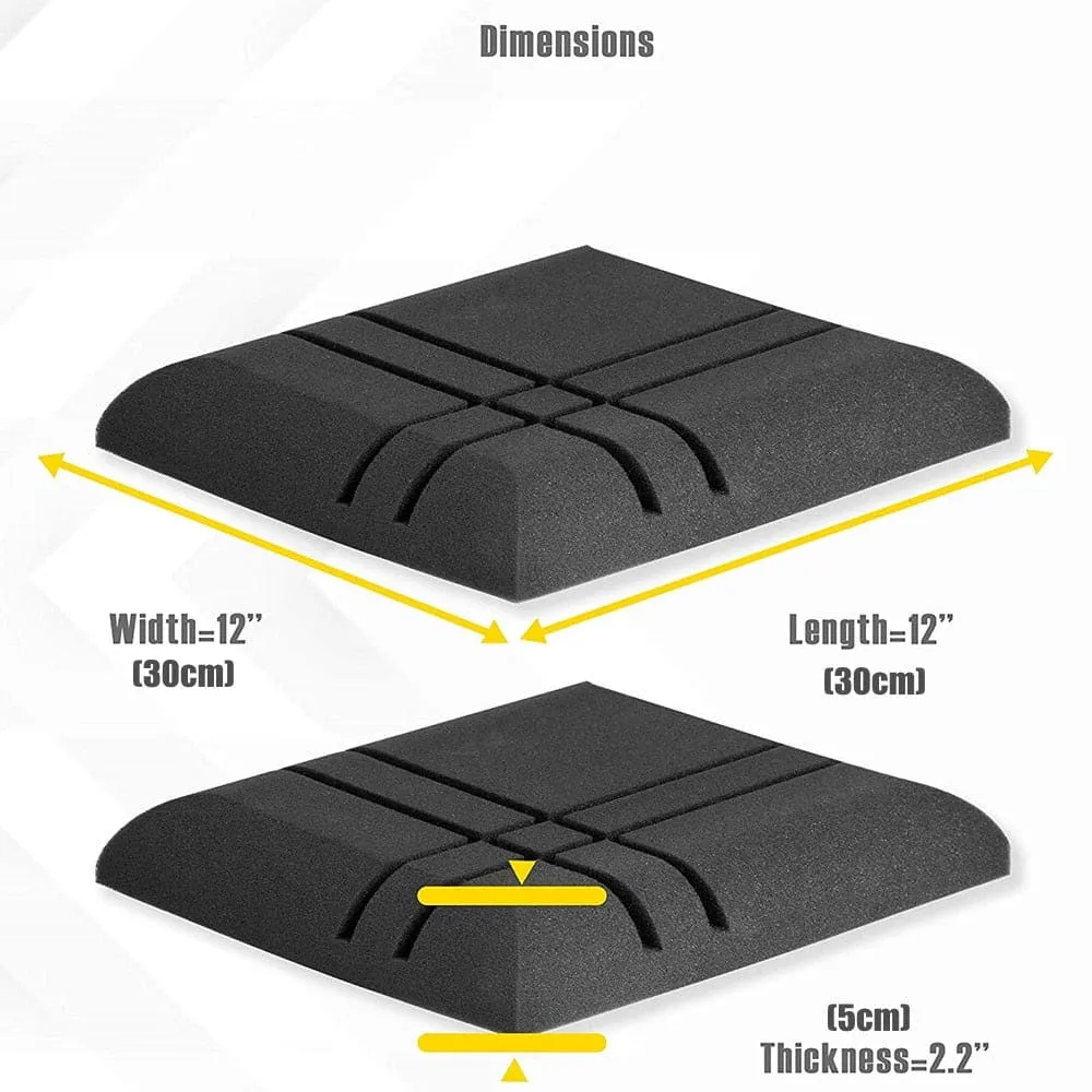 10 20pcs Acoustic Soundproof Foam Panel with Tapes