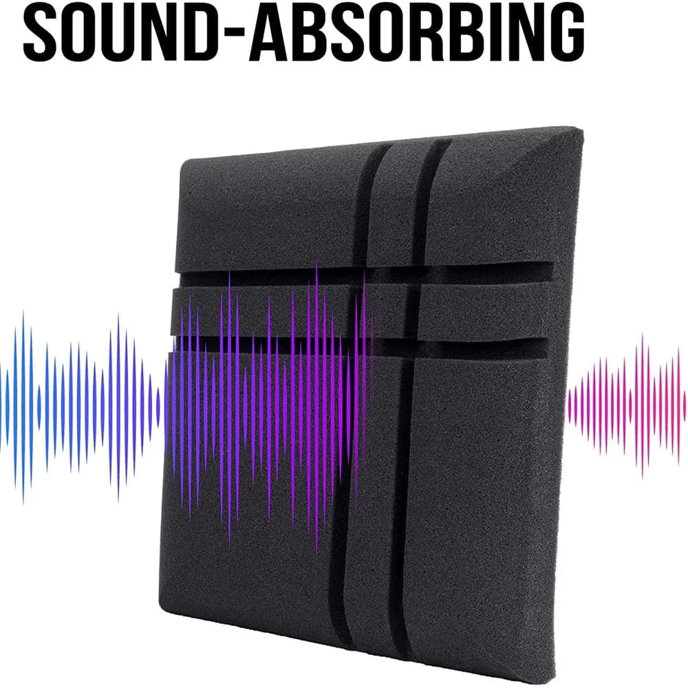 10 20pcs Acoustic Soundproof Foam Panel with Tapes
