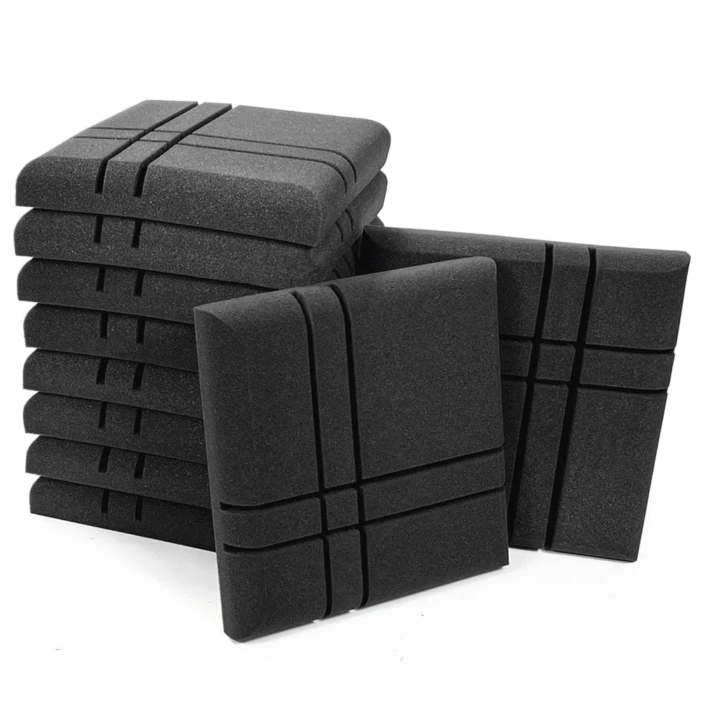 10 20pcs Acoustic Soundproof Foam Panel with Tapes