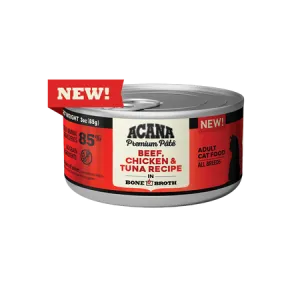 Acana Premium Pâté, Beef, Chicken & Tuna Recipe, Wet Cat Food, 3-oz Case of 24