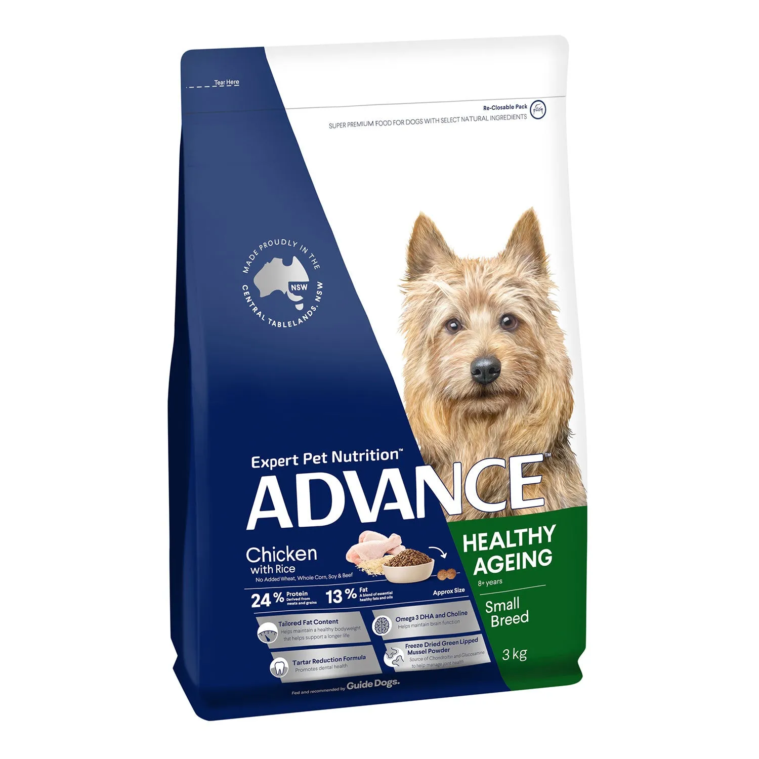 Advance Small Breed Healthy Ageing Chicken & Rice Adult Dry Dog Food