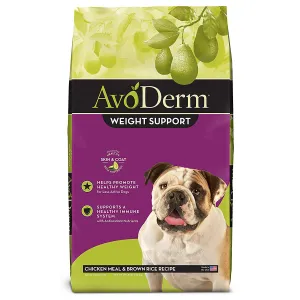 AvoDerm Weight Support Chicken & Brown Rice Formula Dry Dog Food 28lb