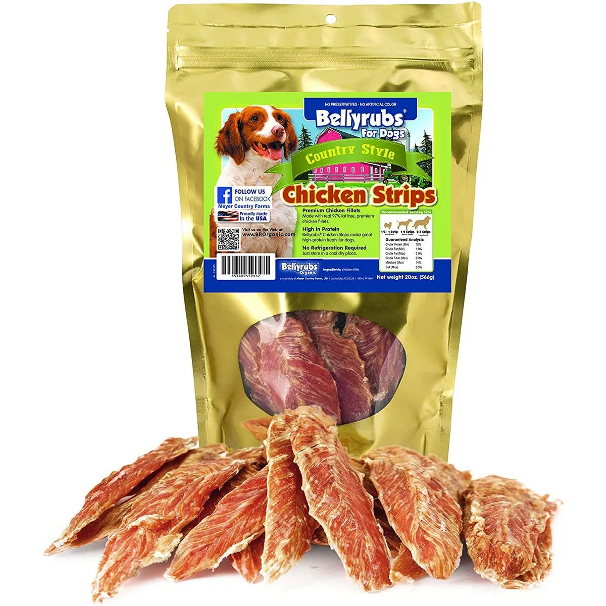 Bellyrubs Chicken Strips Dog Treats 10oz