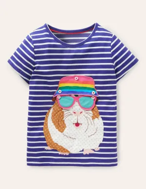 Build your own Appliqué Top-Blue Wave / Ivory Guinea Pig