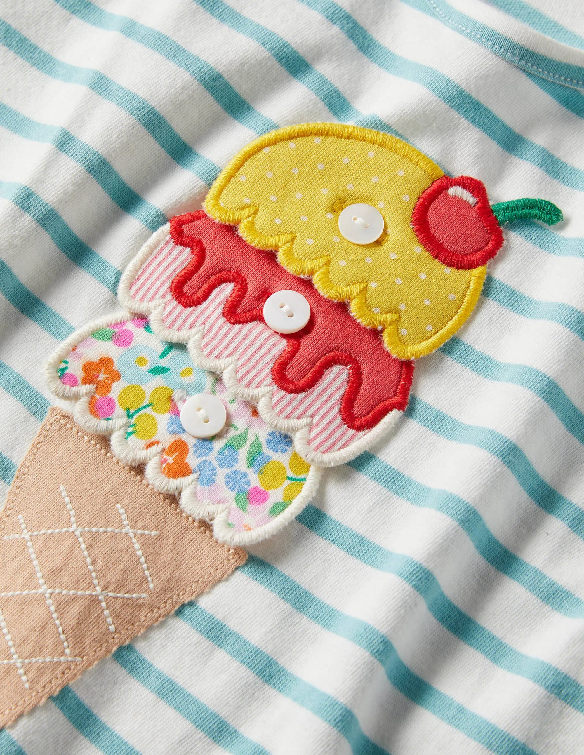 Build your own Appliqué Top-Georgian Blue/ Ivory Ice Cream