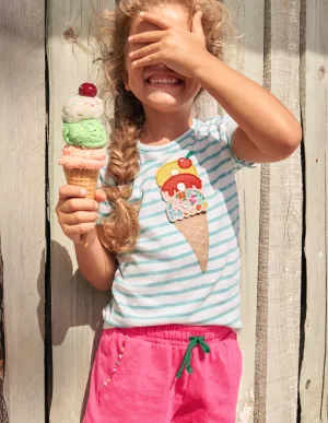 Build your own Appliqué Top-Georgian Blue/ Ivory Ice Cream