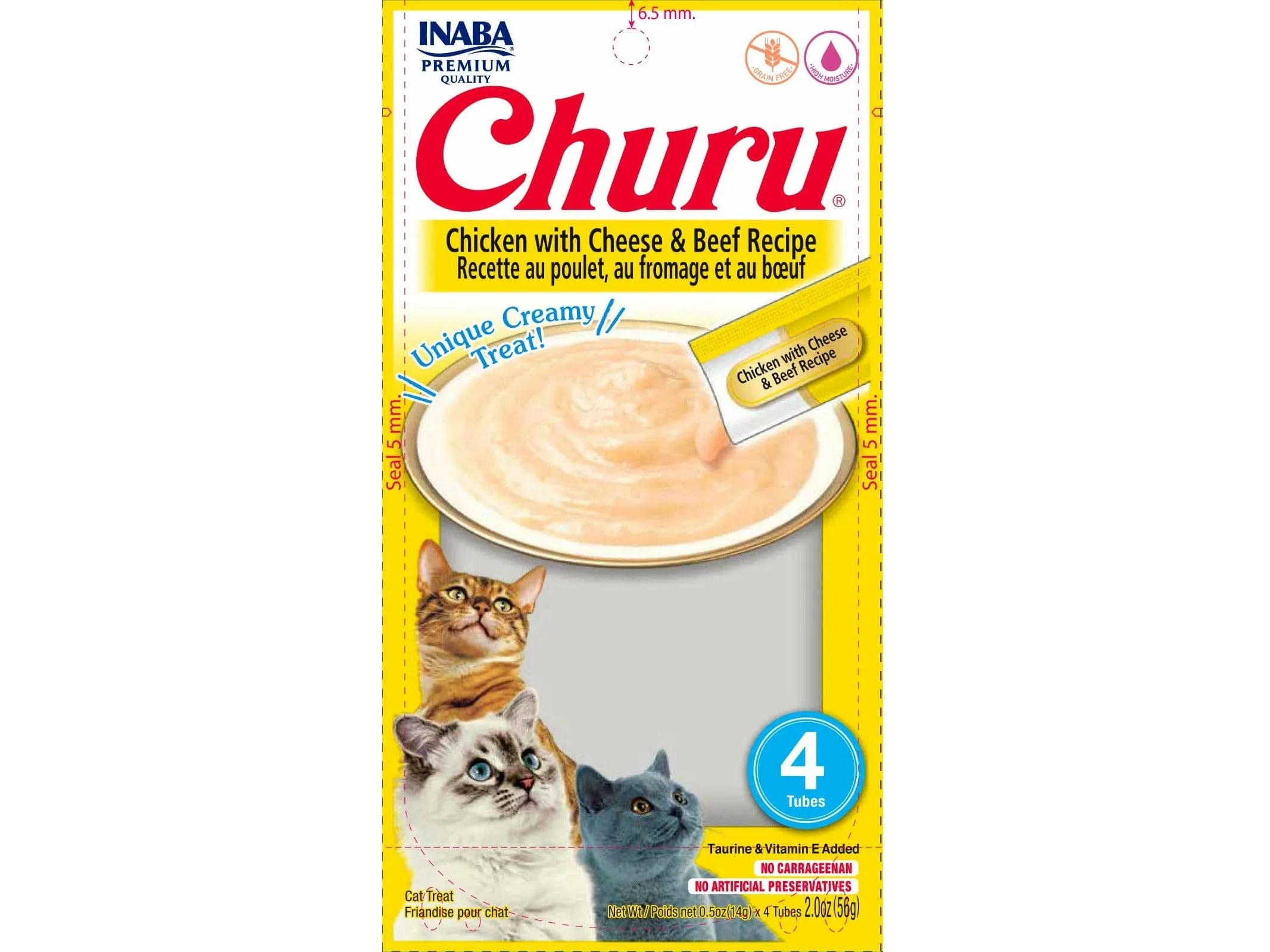 Churu Chicken with Cheese & Beef Recipe 4tubes 56g