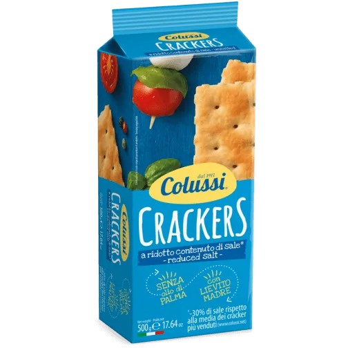 Colussi Reduced Salt Crackers, 17.6 oz (500g)