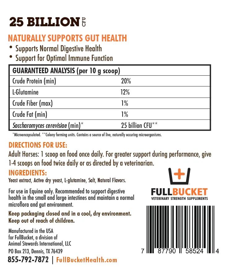Equine Probiotic Granules Regular Strength Formula (1500g, 150 servings)