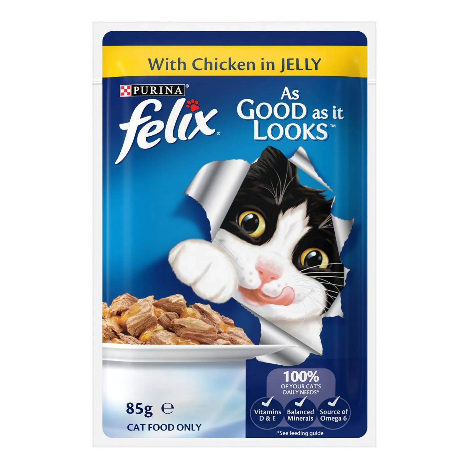 Felix Favourite Selection in Jelly Adult Wet Cat Food Pouches 12x85g