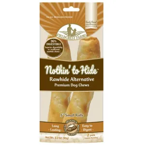 Fieldcrest Farms Nothin to Hide 5" Peanut Butter Roll Dog Chew, 2-Pack