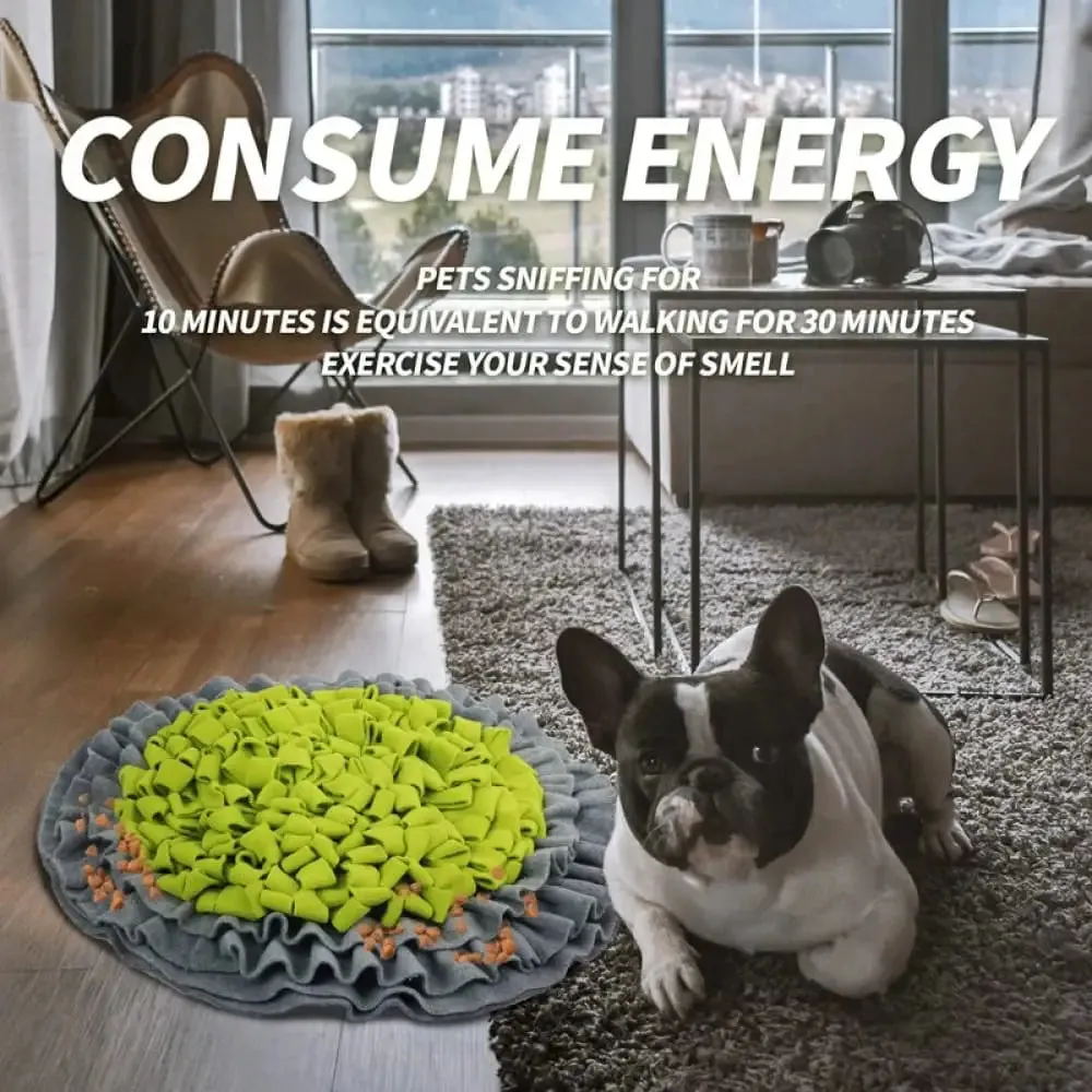 Foldable Non-toxic Slow Feeder Snuffle Puzzle Mat for Dog Relief Anxiety