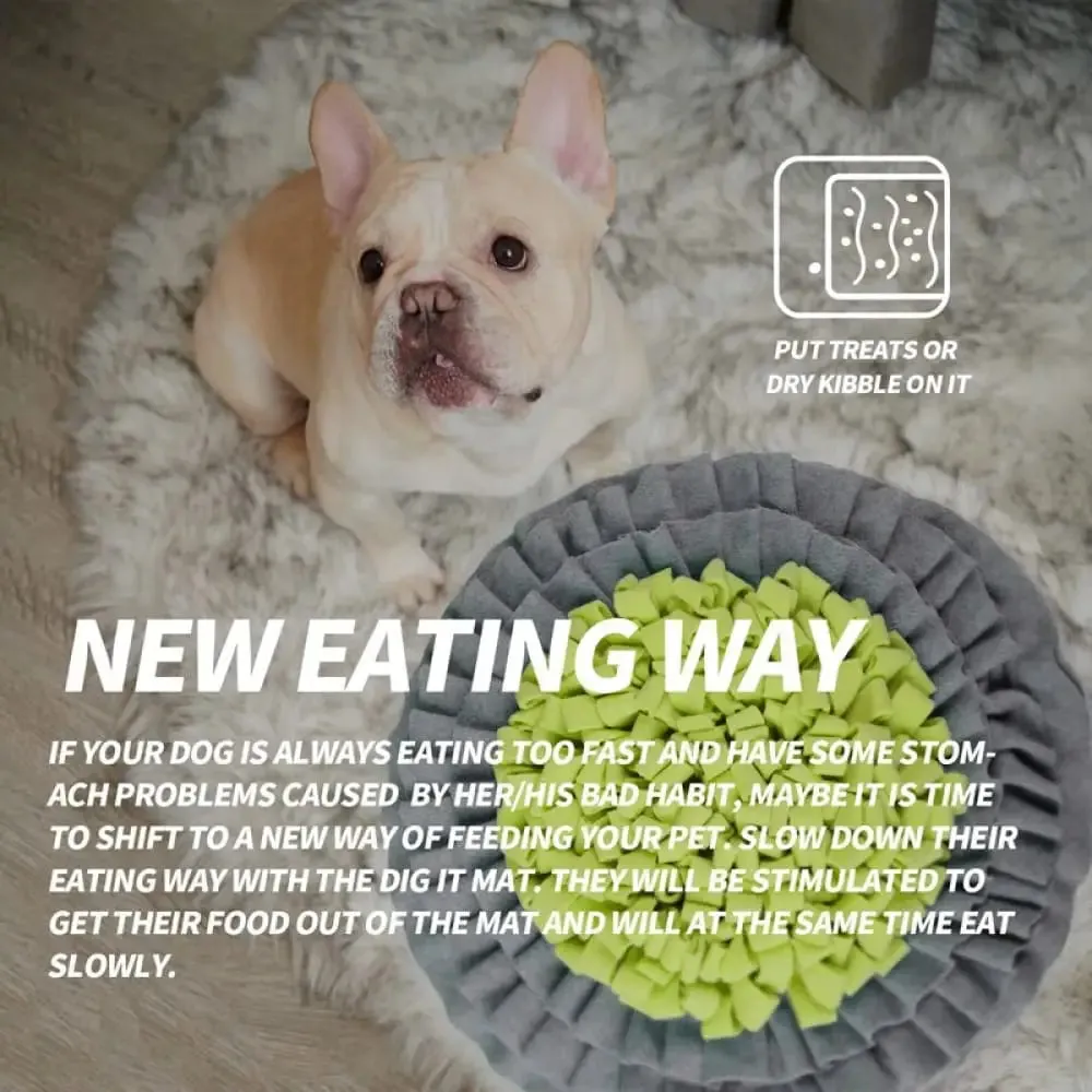 Foldable Non-toxic Slow Feeder Snuffle Puzzle Mat for Dog Relief Anxiety