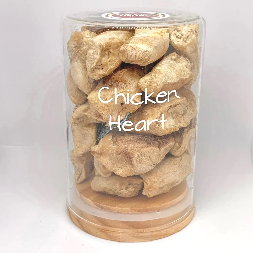 Freezy Paws Freeze Dried Human Grade Chicken Heart Dog and Cat Treats 100g