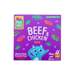 *FROZEN* PetCubes Cat Raw Beef & Chicken 320g