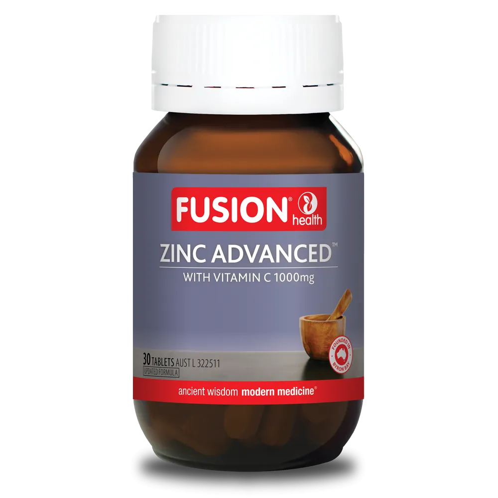 Fusion Health Zinc Advanced With Vitamins C 1000mg