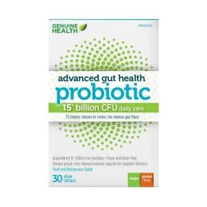 Genuine Health Advanced Gut Health Probiotics (15 billion CFU)