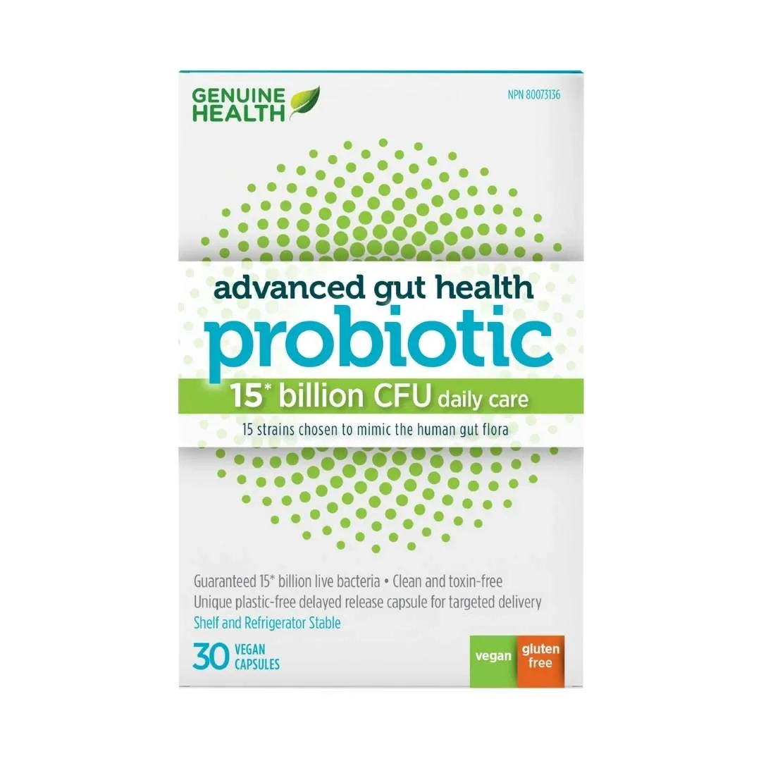 Genuine Health Advanced Gut Health Probiotics (15 billion CFU)