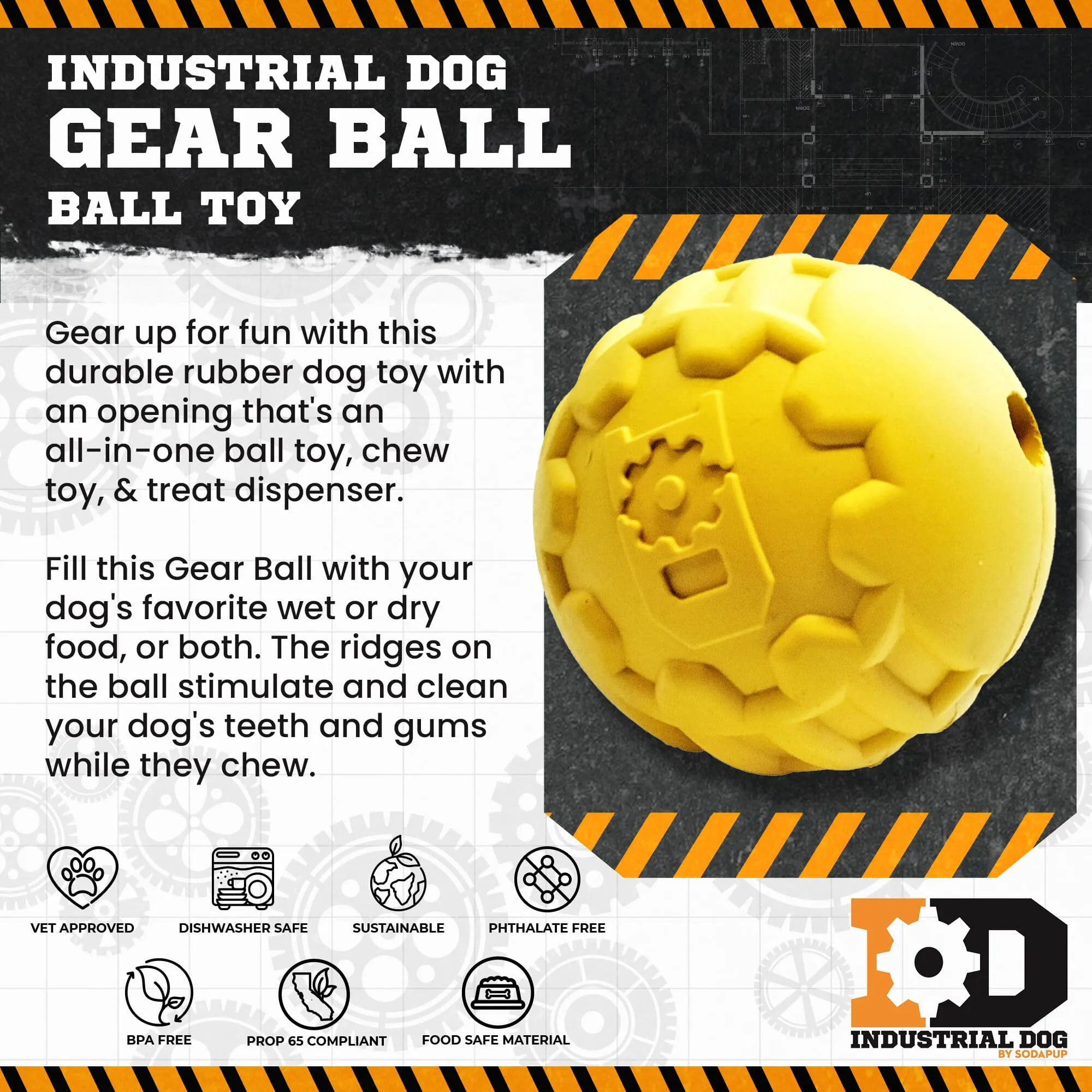 ID Ball Durable Rubber Chew Ball