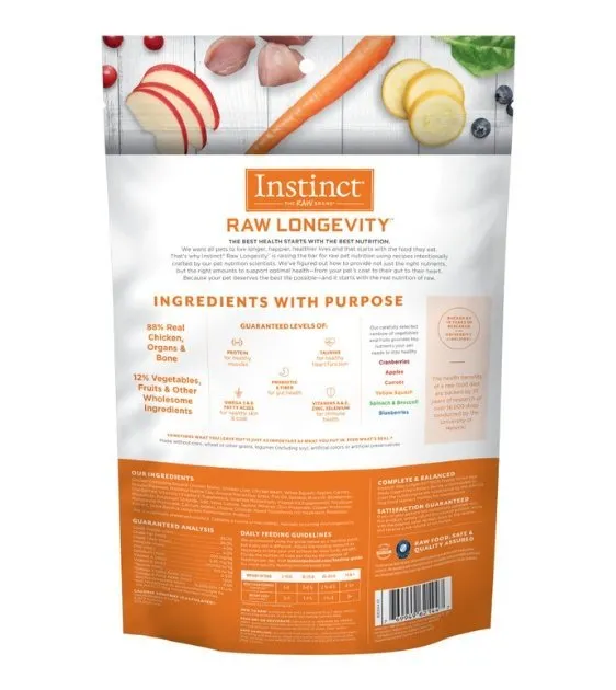 Instinct® Raw Longevity™ 100% Freeze-Dried Raw Meals Cage-Free Chicken Recipe for Dogs