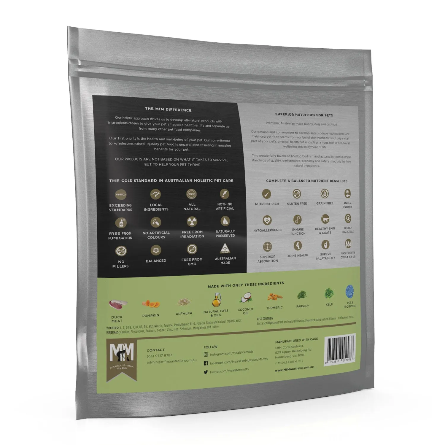 Meals for Meows Grain Free Duck Adult Dry Cat Food