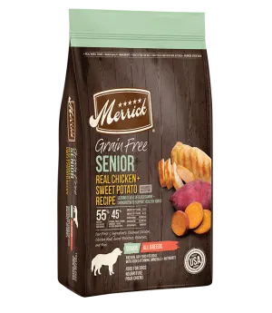 Merrick Grain Free Real Chicken Sweet Potato Senior Dog Food 25lb
