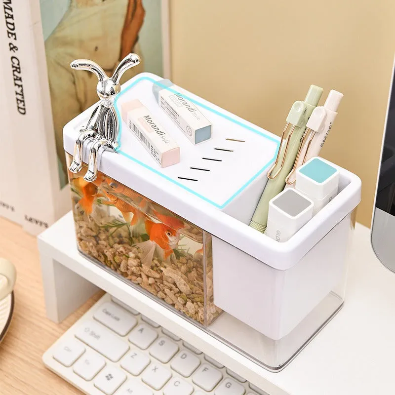 Mini Desktop Aquarium with Pen Holder