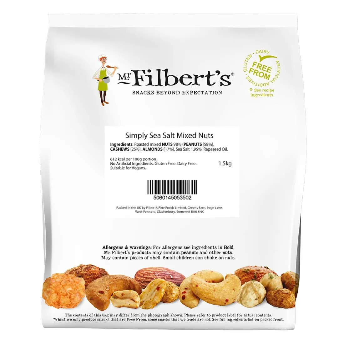 Mr Filbert's Simply Sea Salt Mixed Nuts 1.5kg - KA184