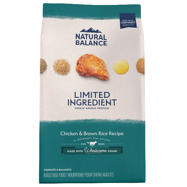 Natural Balance Limited Ingredient Chicken & Brown Rice Recipe Dry Dog Food, 24lb