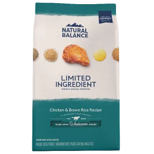 Natural Balance Limited Ingredient Chicken & Brown Rice Recipe Dry Dog Food, 24lb