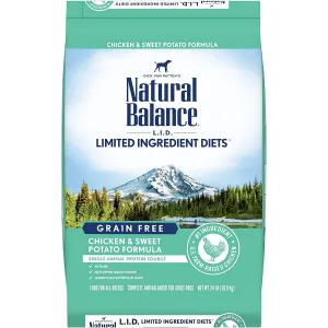 Natural Balance Limited Ingredient Chicken Sweet Potato Dry Dog Food 24lb
