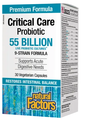Natural Factors Critical Care Probiotic 55 Billion (30 VCaps)