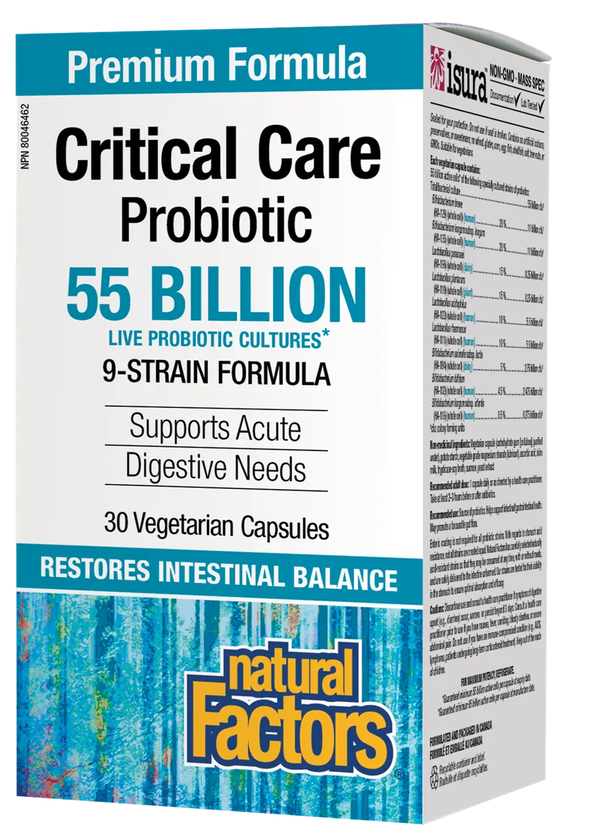 Natural Factors Critical Care Probiotic 55 Billion (30 VCaps)