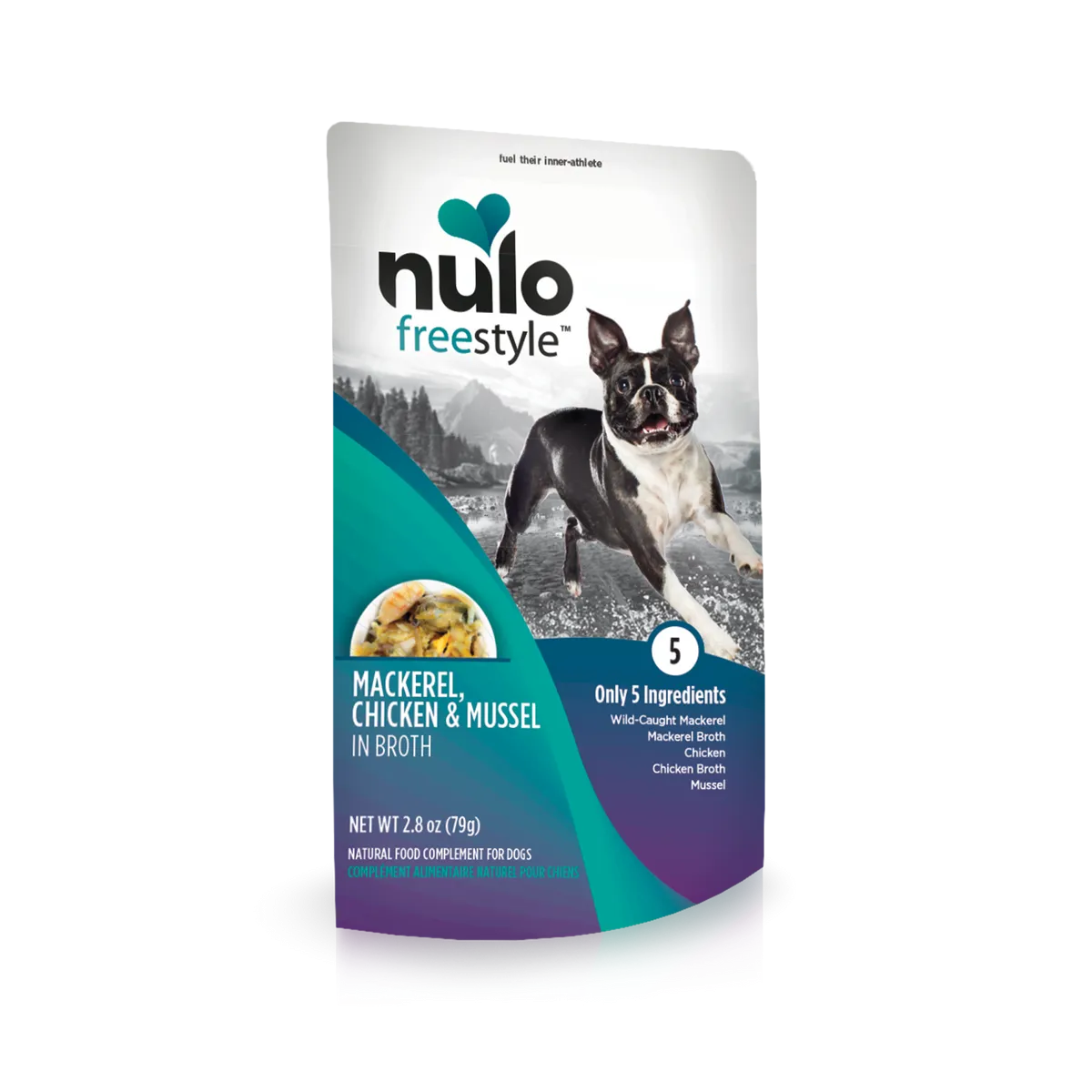 Nulo Freestyle Mackerel, Chicken, & Mussel in Broth Recipe 2.8-oz, Dog Meal Topper