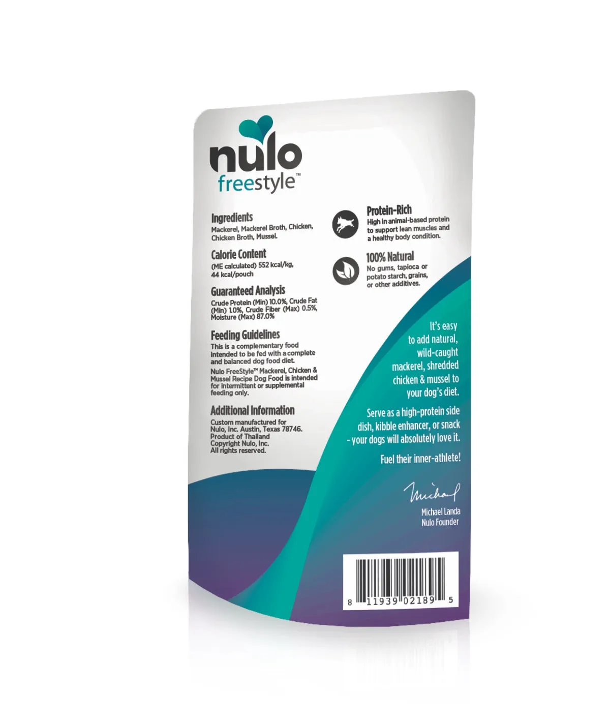 Nulo Freestyle Mackerel, Chicken, & Mussel in Broth Recipe 2.8-oz, Dog Meal Topper