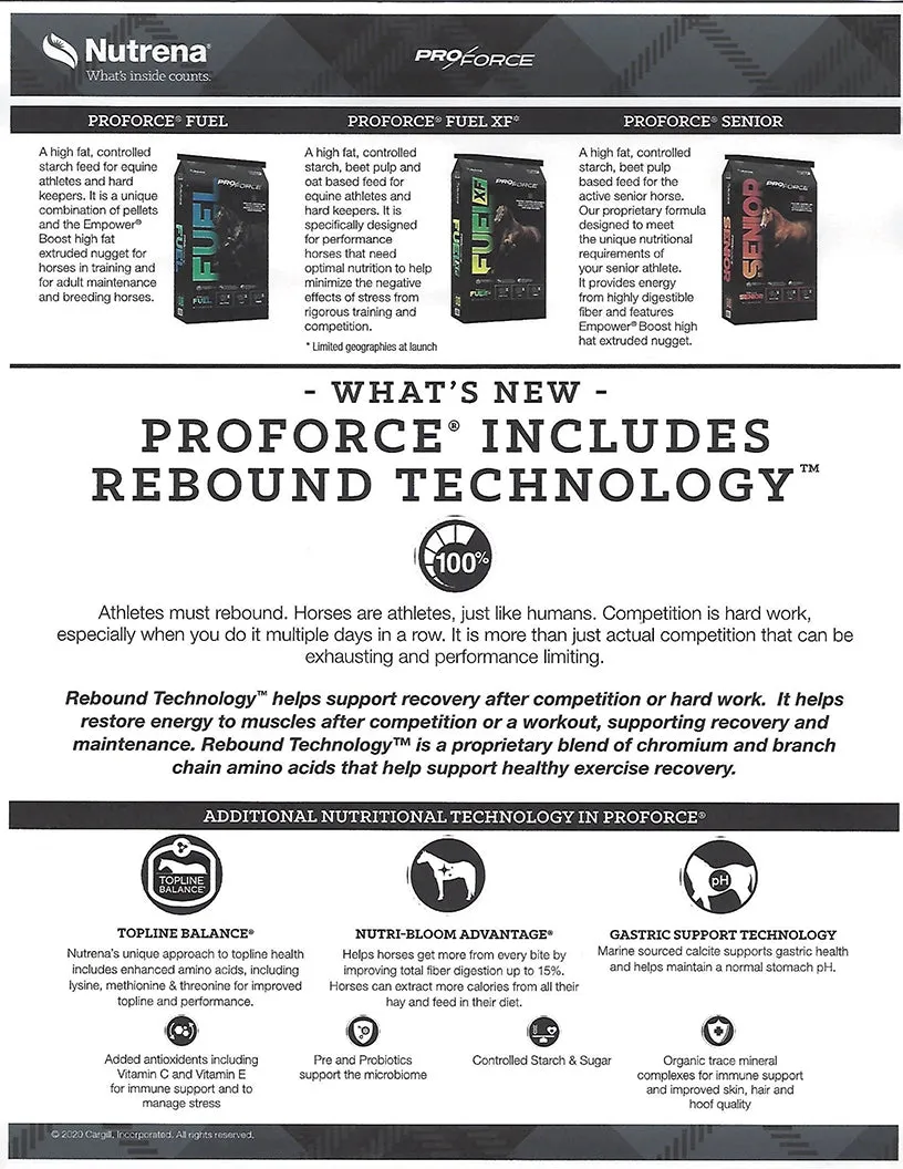 Nutrena ProForce Fuel XF Horse Feed