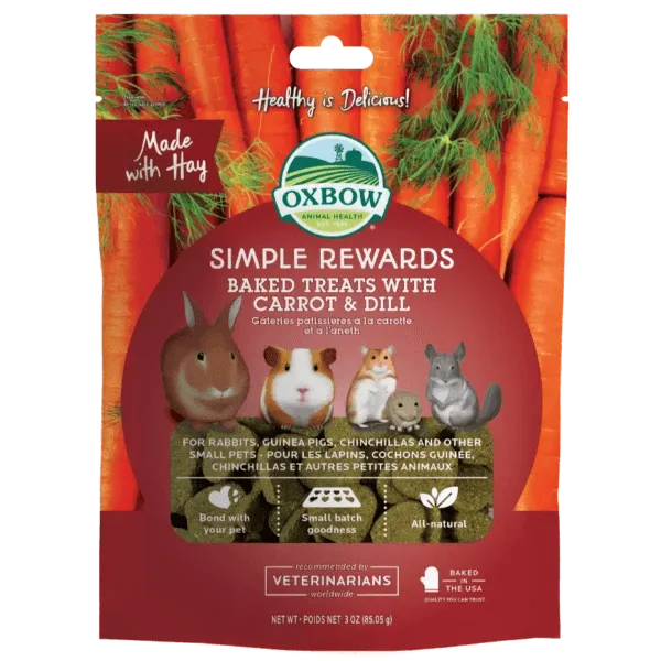 Oxbow Simple Rewards Baked Treats with Carrot & Dill
