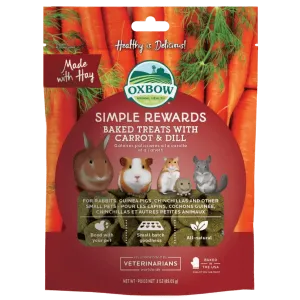 Oxbow Simple Rewards Baked Treats with Carrot & Dill