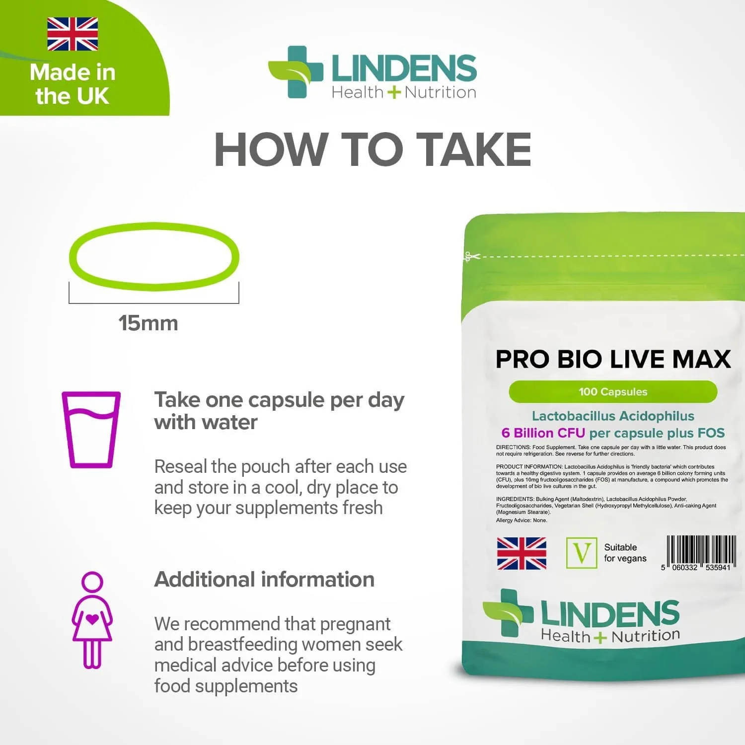Pro Bio Live Max 6 Billion CFU Veg Capsules