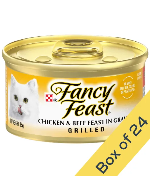 Purina - Fancy Feast Grilled Chicken & Beef Feast In Gravy Gourmet Cat Food 85g