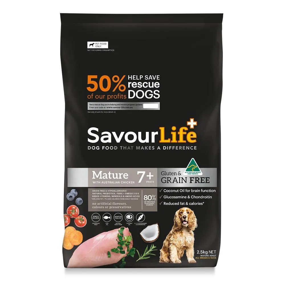 Savourlife Grain Free Mature 7  With Australian Chicken Dry Dog Food