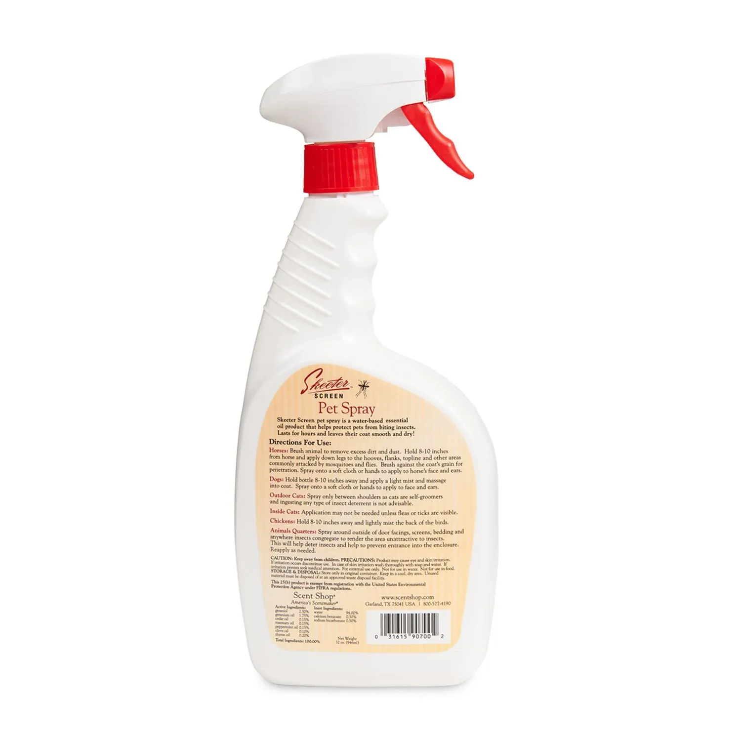 Skeeter Screen Pet Spray, 32 oz Bottle
