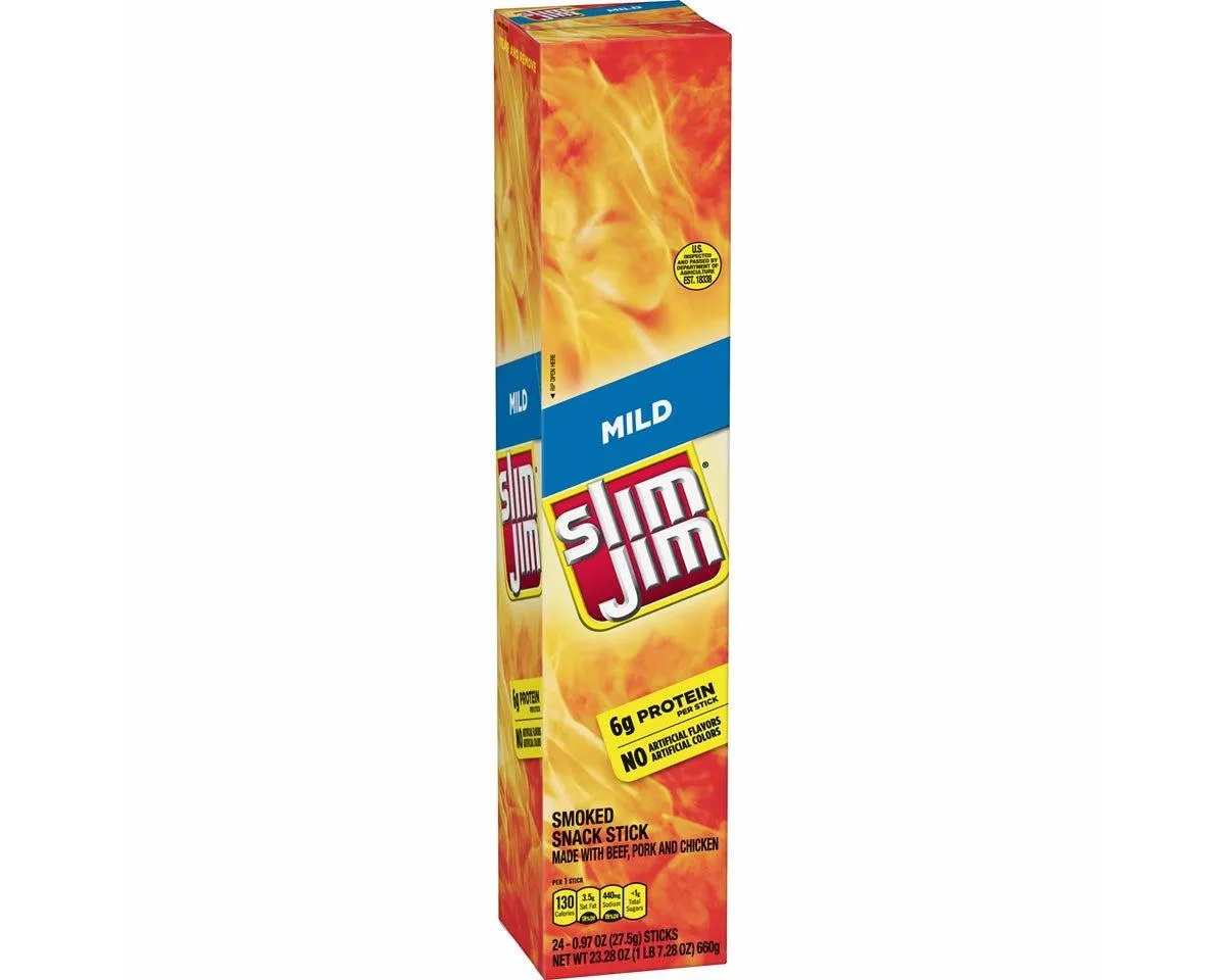 Slim Jim Mild Smoked .97 oz. Snack Sticks