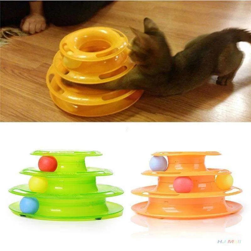 Three Levels Tower Tracks Disc Cat Toy