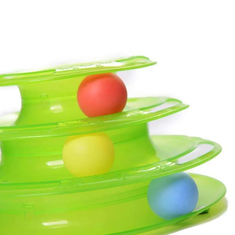 Three Levels Tower Tracks Disc Cat Toy