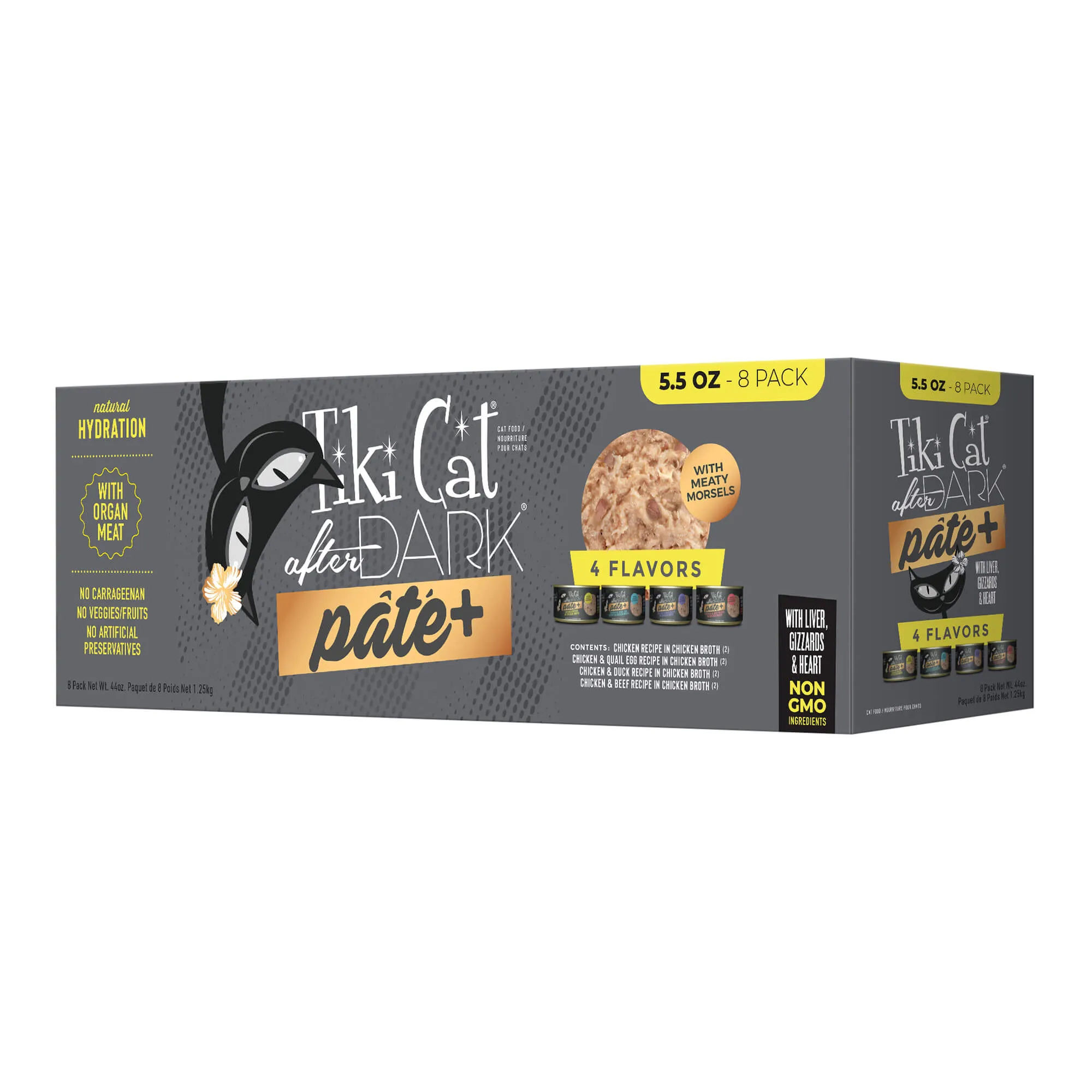 Tiki Cat After Dark Pate  Variety Pack, 5.5 oz Cans, 8 ct