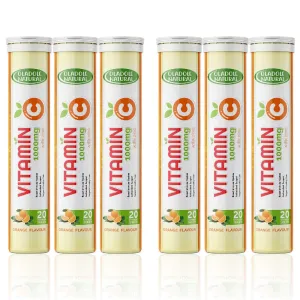 Vitamin C 1000mg effervescent   Zinc Orange Flavor Pack of 6