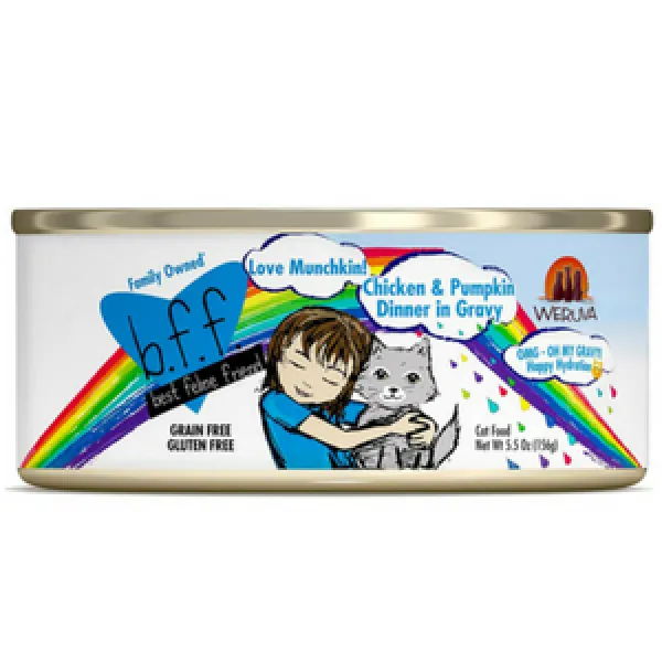 Weruva BFF OMG Chicken & Pumpkin Love Munchkin! Dinner in Gravy Wet Canned Cat Food